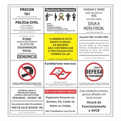 Placas obrigatórias Comércio
