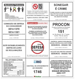 Placas obrigatórias para o Comércio do Rio de Janeiro - comprar online
