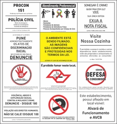 placa para obrigatória para bar, placa obrigatória para restaurante, placas obrigatórias.