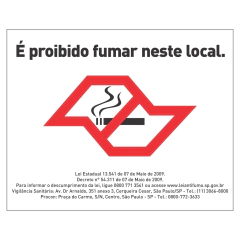 placa é proibido fumar neste local
