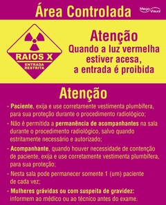 Placa Raios X, placa pacientes gestantes 