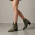 Botas texanas cortas de cuero color verde. Modelo Clio de Las Boleras.