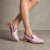 Zuecos de cuero color rosa. Modelo Jerry de Las Boleras.