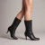 Botas medias de cuero color negro. Modelo Lele de Las Boleras.