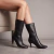 Botas medias de cuero color negro. Modelo Lele de Las Boleras.
