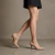 Stilettos de cuero color nude. Modelo Marsi de Las Boleras.