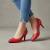 Stilettos de cuero color rojo. Modelo Marsi de Las Boleras.