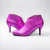 Botineta de cuero taco stiletto color fucsia metalizado. Modelo Meli de Las Boleras.