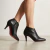 Botineta de cuero taco stiletto color negro. Modelo Meli de Las Boleras.
