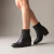 Botas cortas de cuero color negro. Modelo Olivia de Las Boleras.