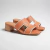 Mule de cuero color naranja. Modelo Rubok de Las Boleras.