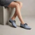 Zapatos acordonados de cuero color gris. Modelo Sarov de Las Boleras.