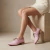 Zapatos acordonados de cuero color rosa. Modelo Sarov de Las Boleras.