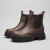 Bota baja de cuero color chocolate modelo Tali de Las Boleras.