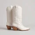 Bota texana de cuero modelo Texea color blanco de Las Boleras.