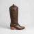 Bota alta de cuero clásica color chocolate. Modelo Tora de Las Boleras.