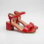 Sandalias de charol color rojo. Modelo Tory de Las Boleras.