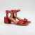 Sandalias de cuero color rojo. Modelo Tory de Las Boleras.