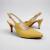 Stiletto de cuero color mostaza. Modelo Umma de Las Boleras.