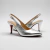 Stiletto de cuero color plata. Modelo Umma de Las Boleras.