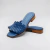 Sandalias de cuero trenzado color azul. Modelo Vonn de Las Boleras.