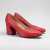 Zuecos de cuero color rojo. Modelo Yade de Las Boleras.