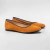 Balerina de gamuza color naranja. Modelo Yuni de Las Boleras.