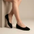 Balerina de gamuza color negro. Modelo Yuni de Las Boleras.