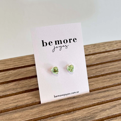 Aro Cubic corazon verde