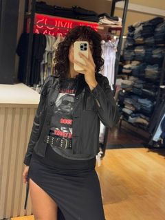POLLERA SERENA LARGA FRUNCE LYCRA NEGRA