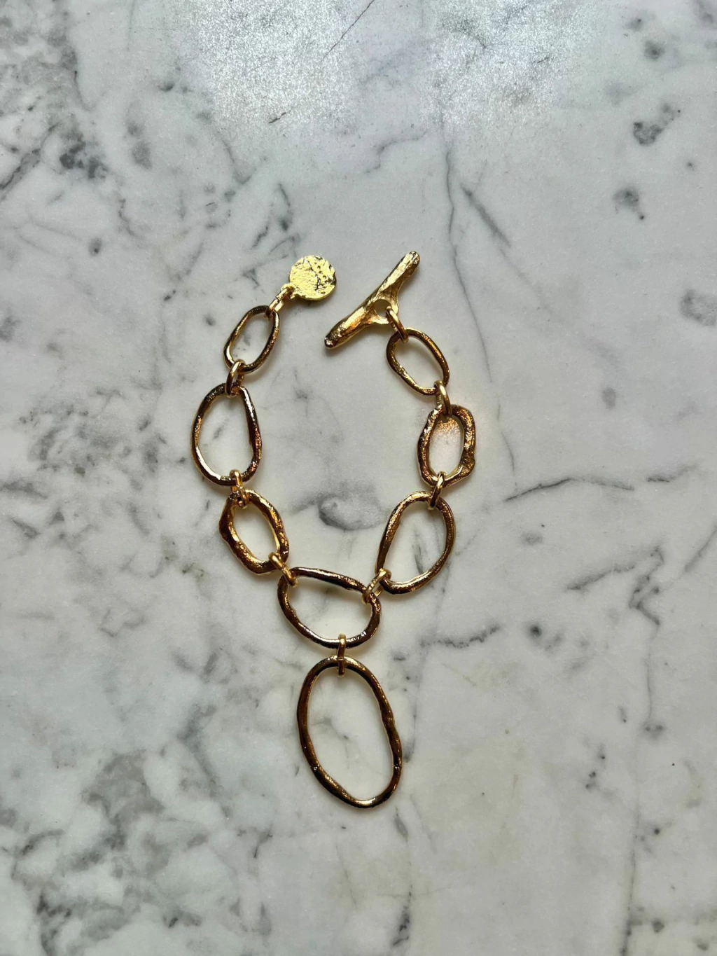 Pulsera trama dorada