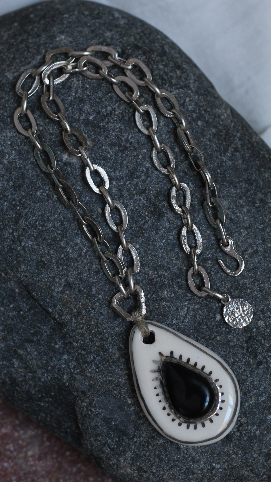 Collar Costa esmeralda plateado