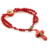 PULSEIRA TERÇO NOSSA SENHORA APARECIDA CRISTAL VERMELHA