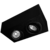 Aplique Plafon Spot 2 Luces Movil Cardanico Dicroica Led GU10 Negro