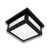 Plafon techo Cuadrad Chico De Exterior interior intemperie Hierro vidrio 1 Luz led balcon