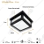 Plafon techo Cuadrad Chico De Exterior interior intemperie Hierro vidrio 1 Luz led balcon