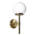 Aplique de Pared 1 Luz con esfera pelota bocha Dorado Oro Bronce