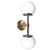 Aplique de Pared barral 2 Luces Esferas Globo Kandinsk Oro dorado y vidrio cristal