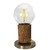 Lampara De Pared Techo Dorado Y Capuchón de Madera 1 Luz Apto Led