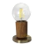 Lampara De Pared Techo Dorado Y Capuchón de Madera 1 Luz Apto Led