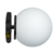 Aplique luz de pared esfera globo Bola de vidrio dorado Negro