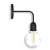 Aplique lampara spot brazo curvo industrial pared negro blanco iluminacion led