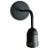 Aplique lampara spot brazo curvo industrial pared negro blanco iluminacion led