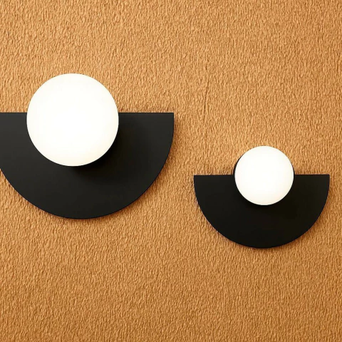 Lampara de pared Semicirculo abanico con esfera Ovale ARA PAK rodina 