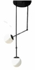 Lampara Techo moderna esfera Vidrio cristal Tulipa Negra Dorada Cromo Dorada Oro