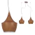Lampara Colgante Madera Moderna Vintage Cobre Cromo