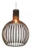 Lámpara colgante de madera MDF con diseño moderno y una luz, modelo BALI.