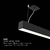 Colgante Perfil Led Lineal Duke Negro Blanco Acero Platil Barra oficina hall mostrador