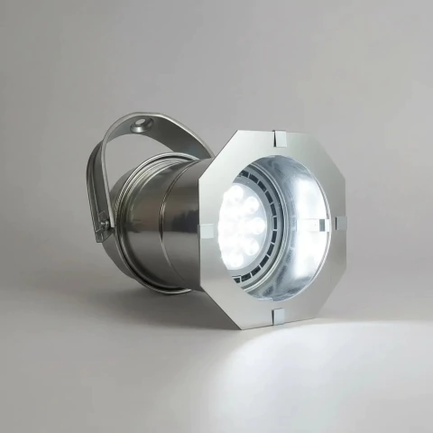 luz Spot Proyector cabezal Teatro AR111 Platil Cromo Acero riel barral