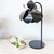 Lampara de mesa velador diseño botanico planta flor magnolia dorado